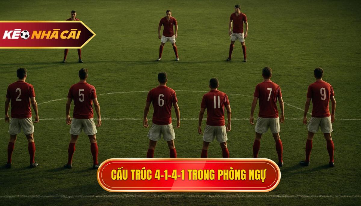 Nền tảng của cấu trúc 4-1-4-1 trong phòng ngự